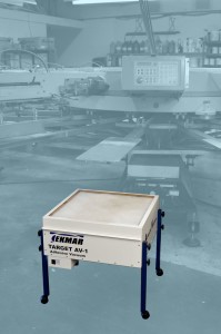 Tekmar's Target AV-1 for capturing aerosol adhesive overspray and airborne particles.